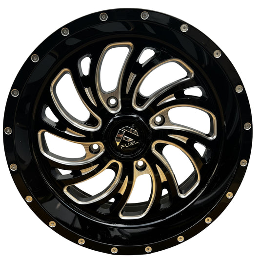 FUEL D641 KOMPRESSOR UTV 18X7 4X156 +13MM BLACK/MILLED WHEEL D6411870A544