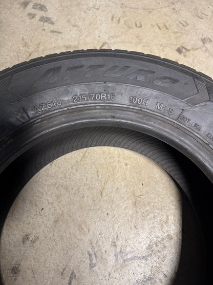 NOS ATTURO AZ610 BSW P 215 70 16 100H ALL SEASON TIRE 53004