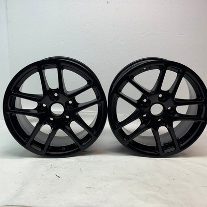 4 USED PORSCHE STAGGERED WHEEL SET F-17X6.5 ET 55 R- 17X12 ET 50 98736212601 98736212206