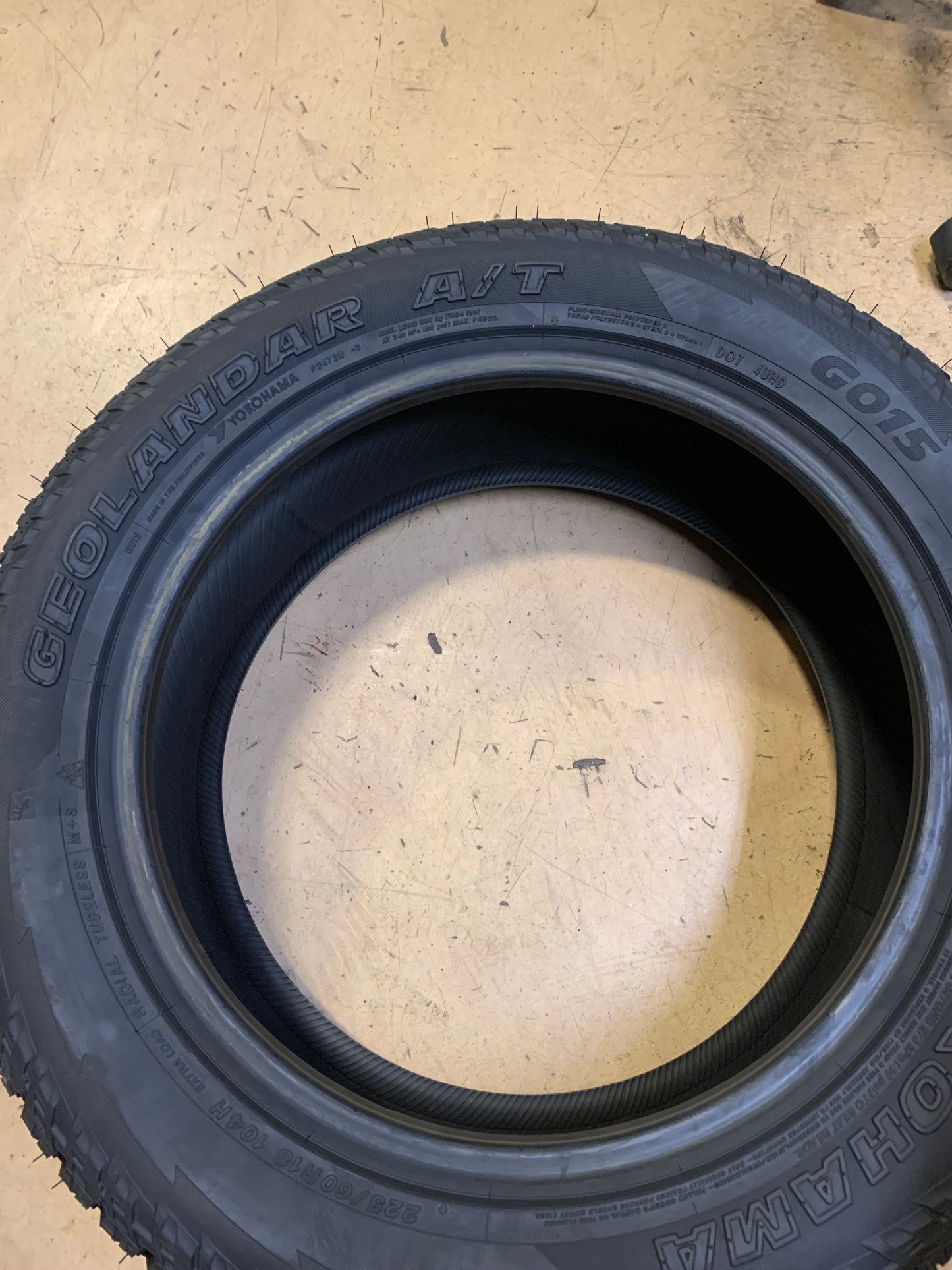 YOKOHAMA GEOLANDAR A/T GO15 BSW P 225 60 18 104H XL ALL TERRAIN TIRE 110101674