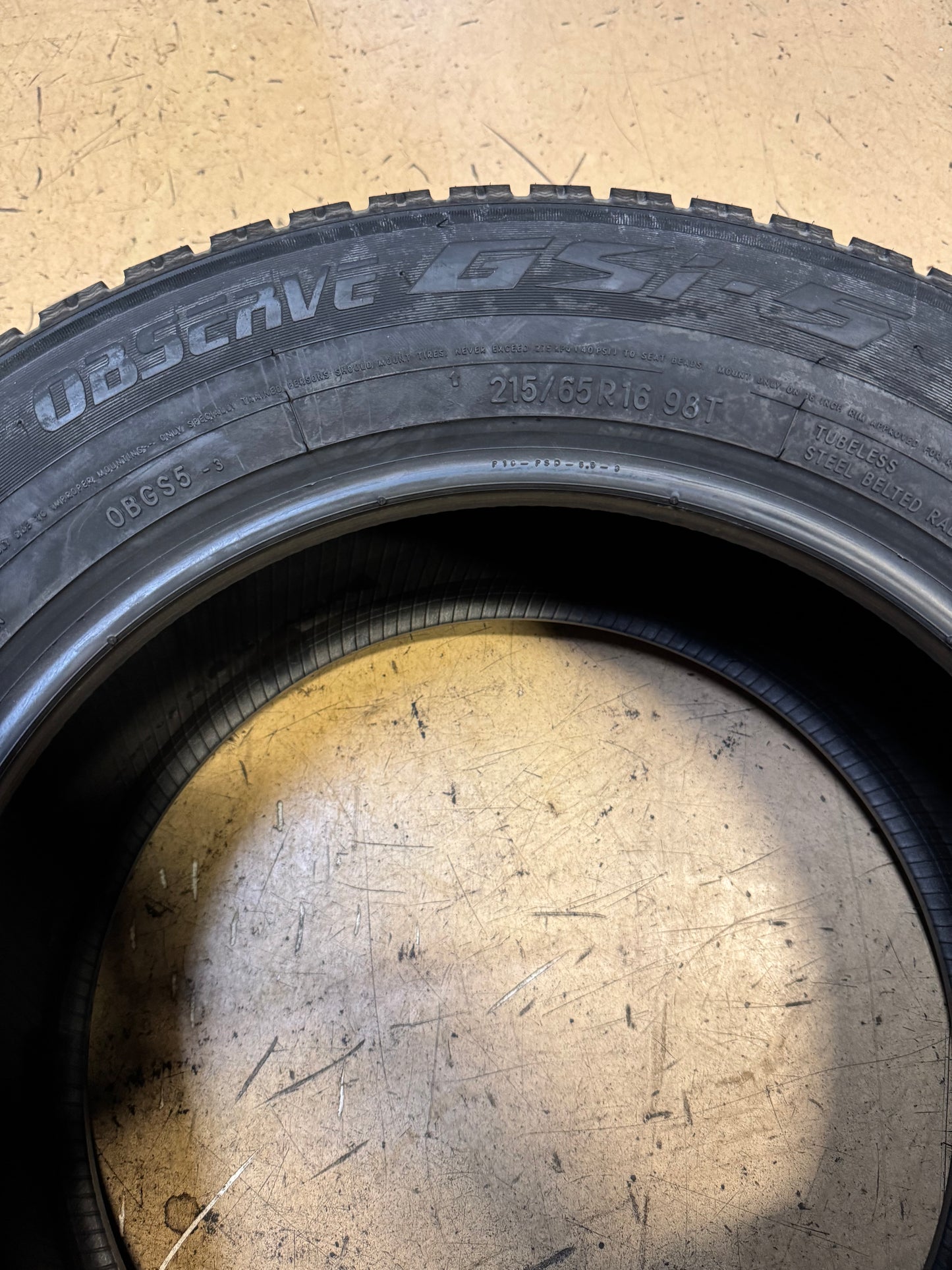 2 NOS TOYO OBSERVE GSI-5 BSW P 215 65 16 98T WINTER TIRE 130040