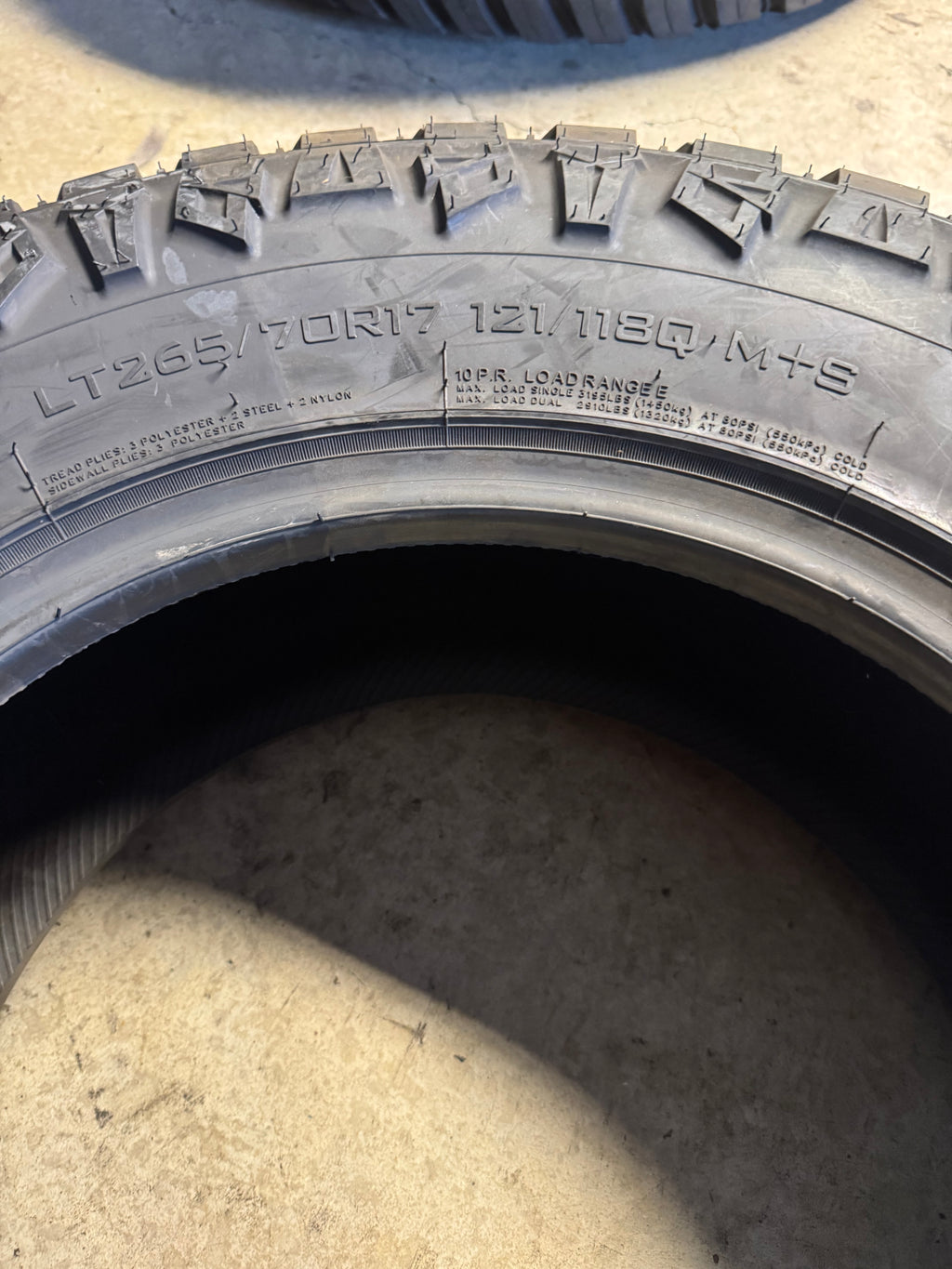 2 KANATI TERRA COMMANDER RTX BSW LT 265 70 17 121/118Q 10PLY RUGGED TERRAIN TIRE LRX1726570E