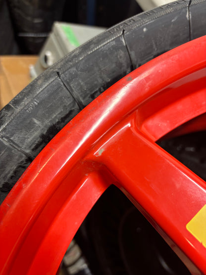 PORSCHE CAYENNE 11-18 SPARE WHEEL 18X6.5 ET28 5X130 TIRE 195/75R18 106P RED 7P0 601 027 A