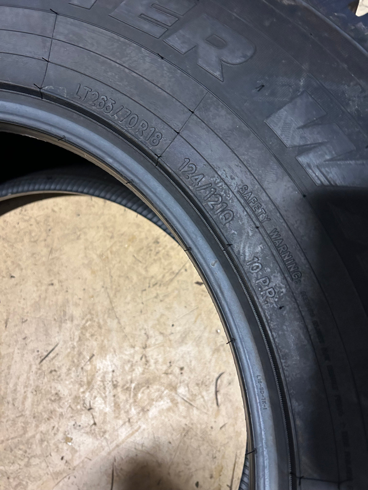 NOS ARCTIC CLAW WINTER WXI BSW LT 265 70 18 124/121Q 10PLY WINTER TIRE ARC30