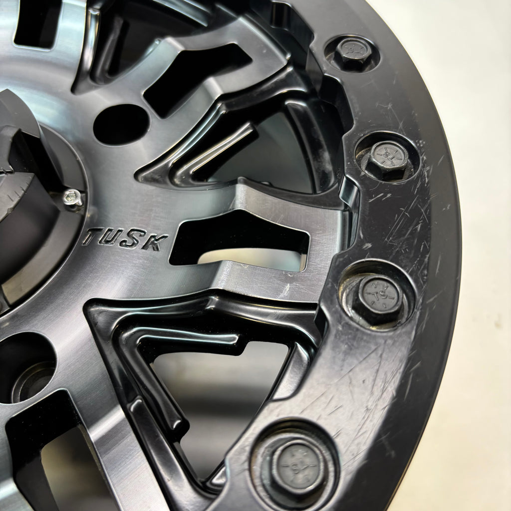 2 TUSK TETON BEADLOCK ATV/UTV MACHINED/BLACK WHEELS 14X7 4/156 ET+30 1852790004