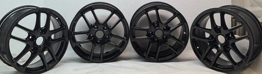 4 USED PORSCHE STAGGERED WHEEL SET F-17X6.5 ET 55 R- 17X12 ET 50 98736212601 98736212206