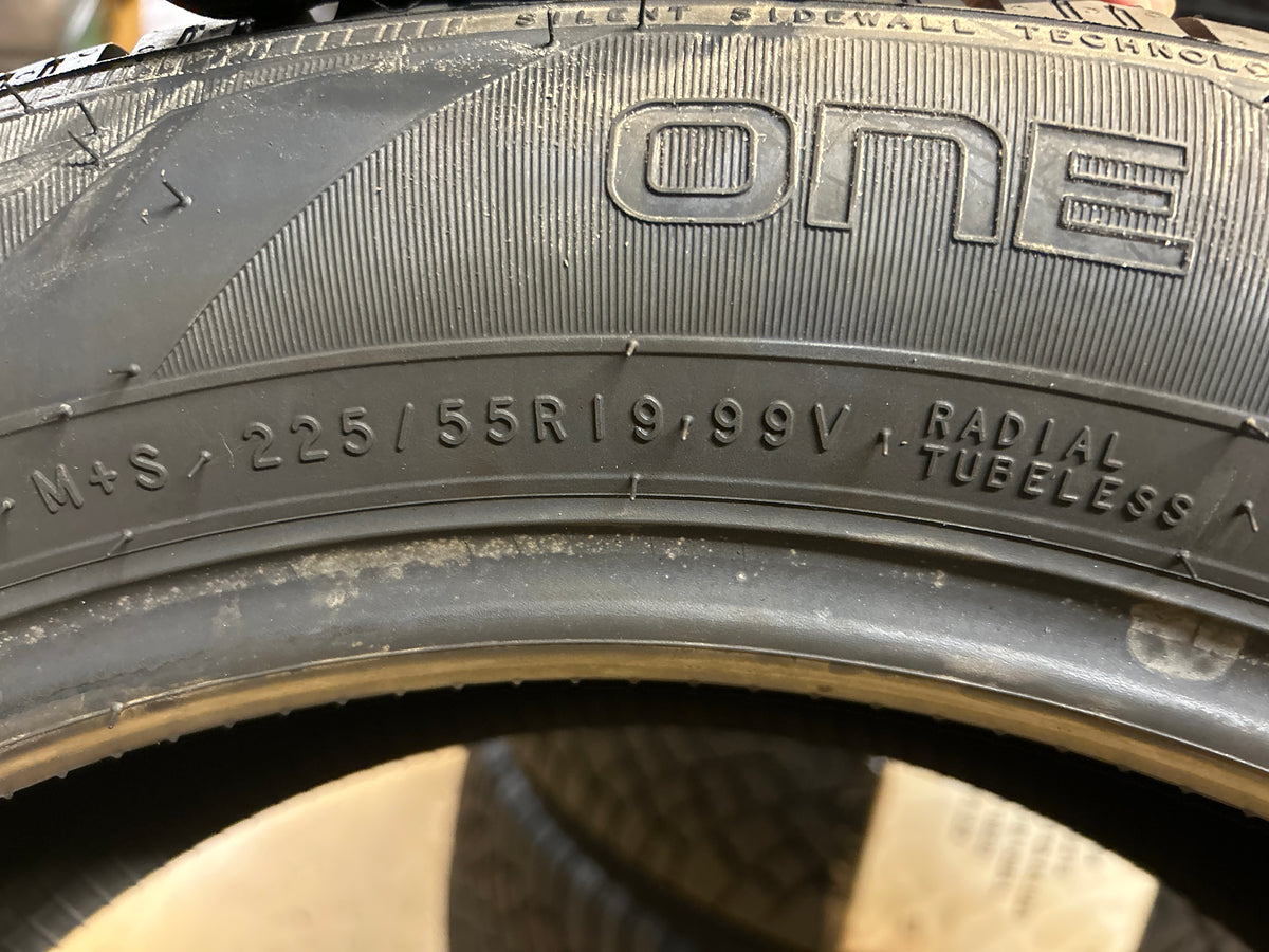 2 NOKIAN ONE BSW P 225 55 19 99V ALL SEASON TIRE T431316