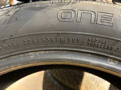 2 NOKIAN ONE BSW P 225 55 19 99V ALL SEASON TIRE T431316