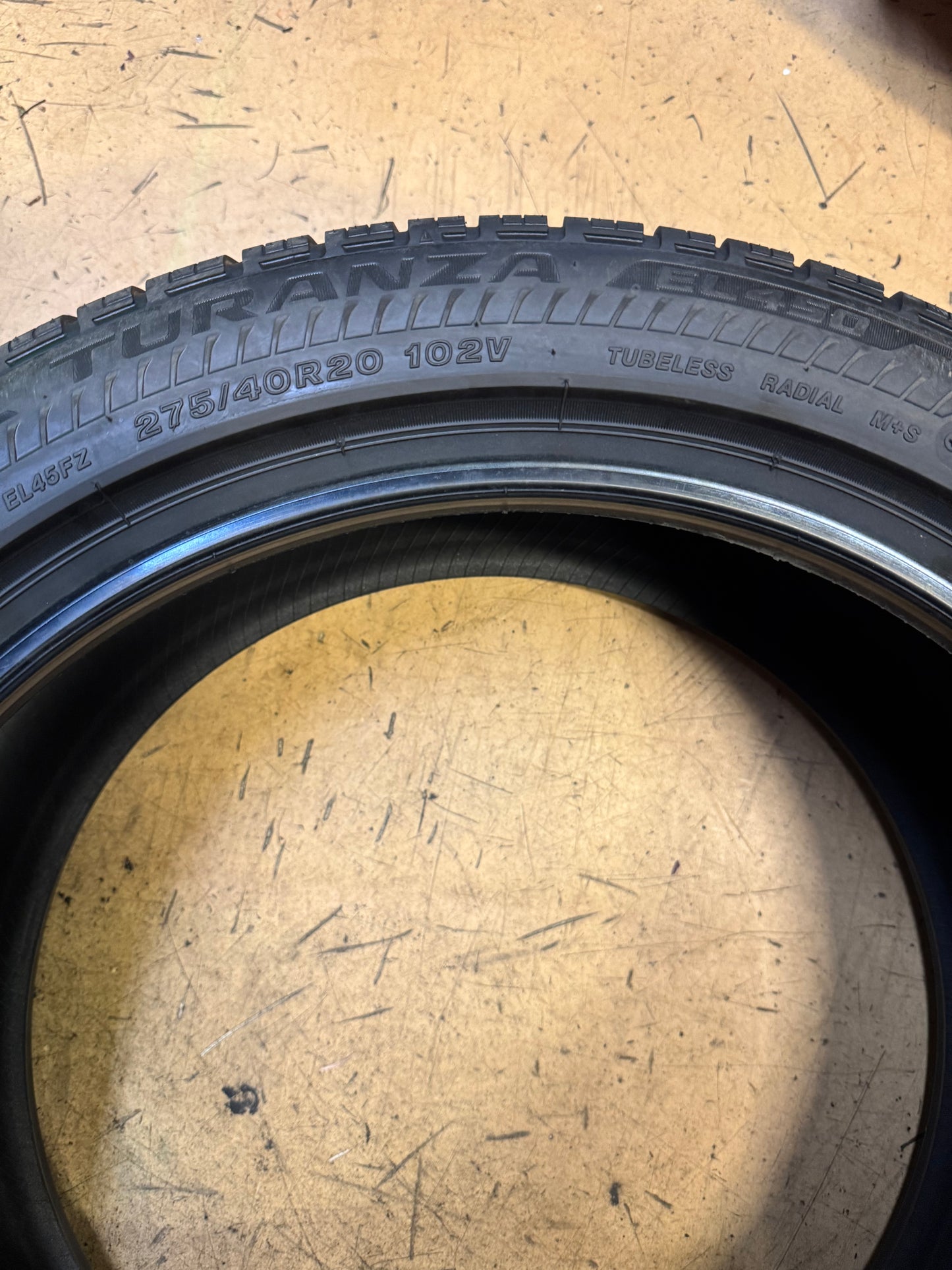 BRIDGESTONE TURANZA EL450 EMT (RUNFLAT) BSW P 275 45 20 102V ALL SEASON TIRE 13426