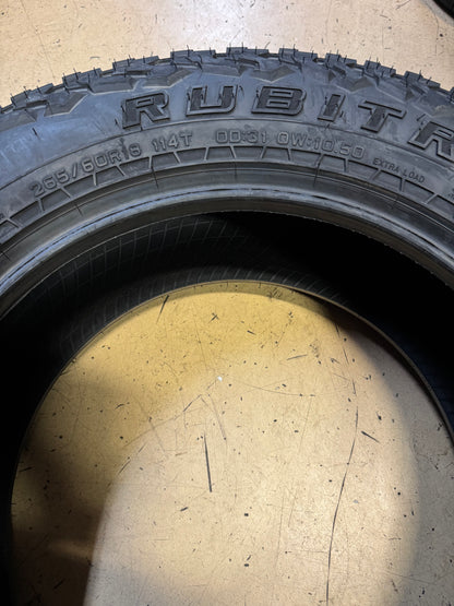 2 FALKEN RUBITREK A/T 01 BSW P 265 60 18 114T XL ALL TERRAIN TIRE 28074805