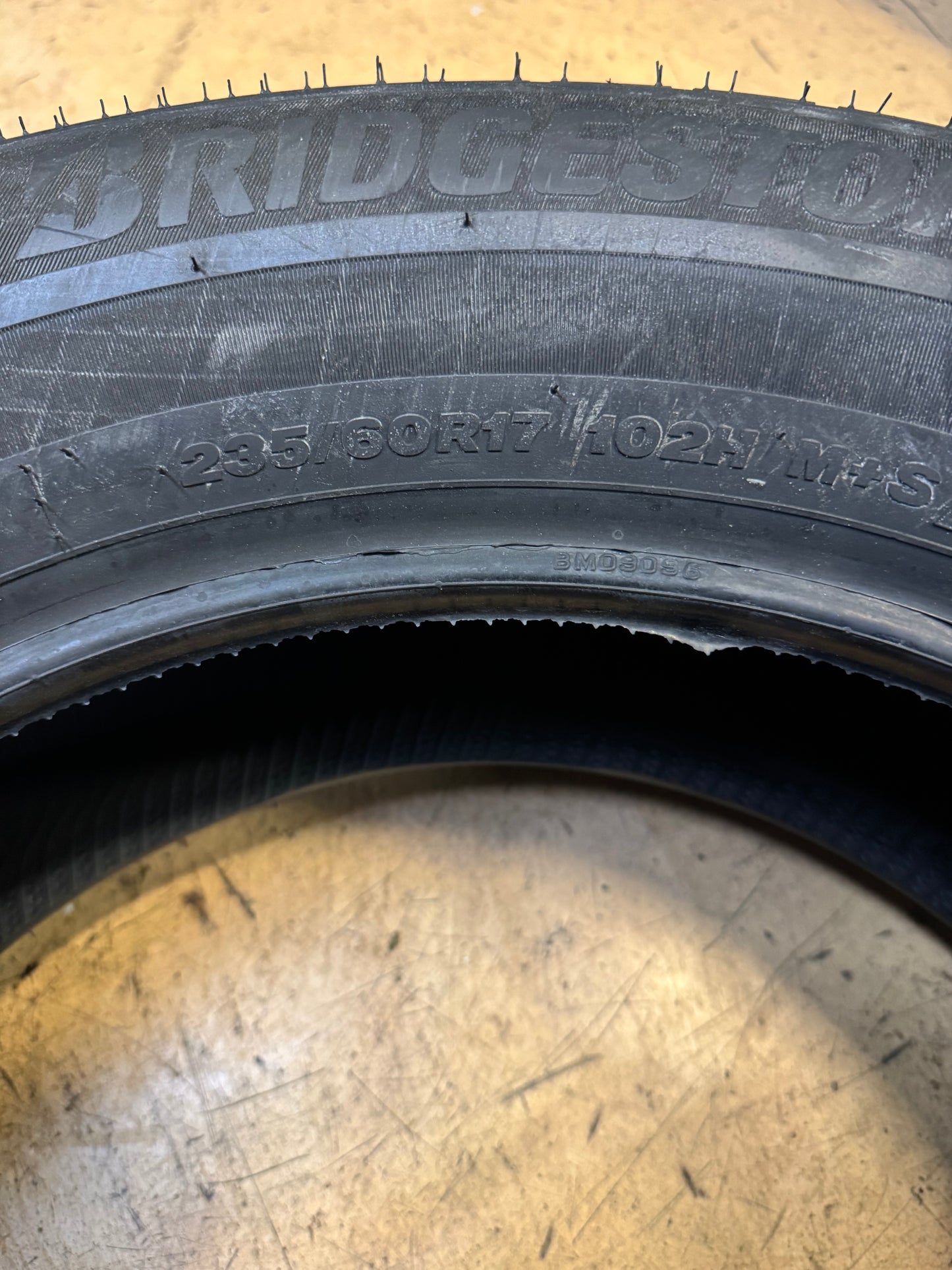 2 BRIDGESTONE WEATHERPEAK BSW P 235 60 17 102H ALL WEATHER TIRE 006046