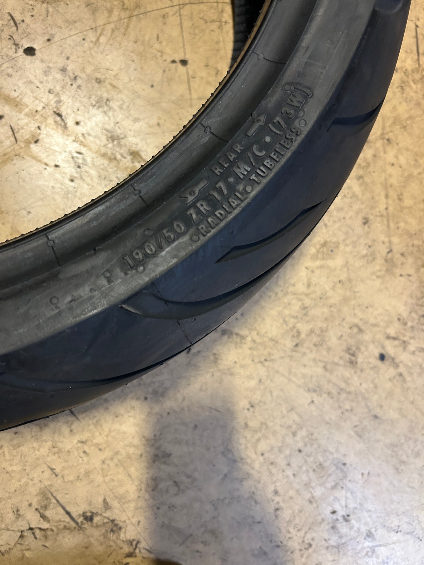 CONTINENTAL CONTIMOTION BSW 190 50 17 73W REAR MOTORCYCLE TIRE 02550220000
