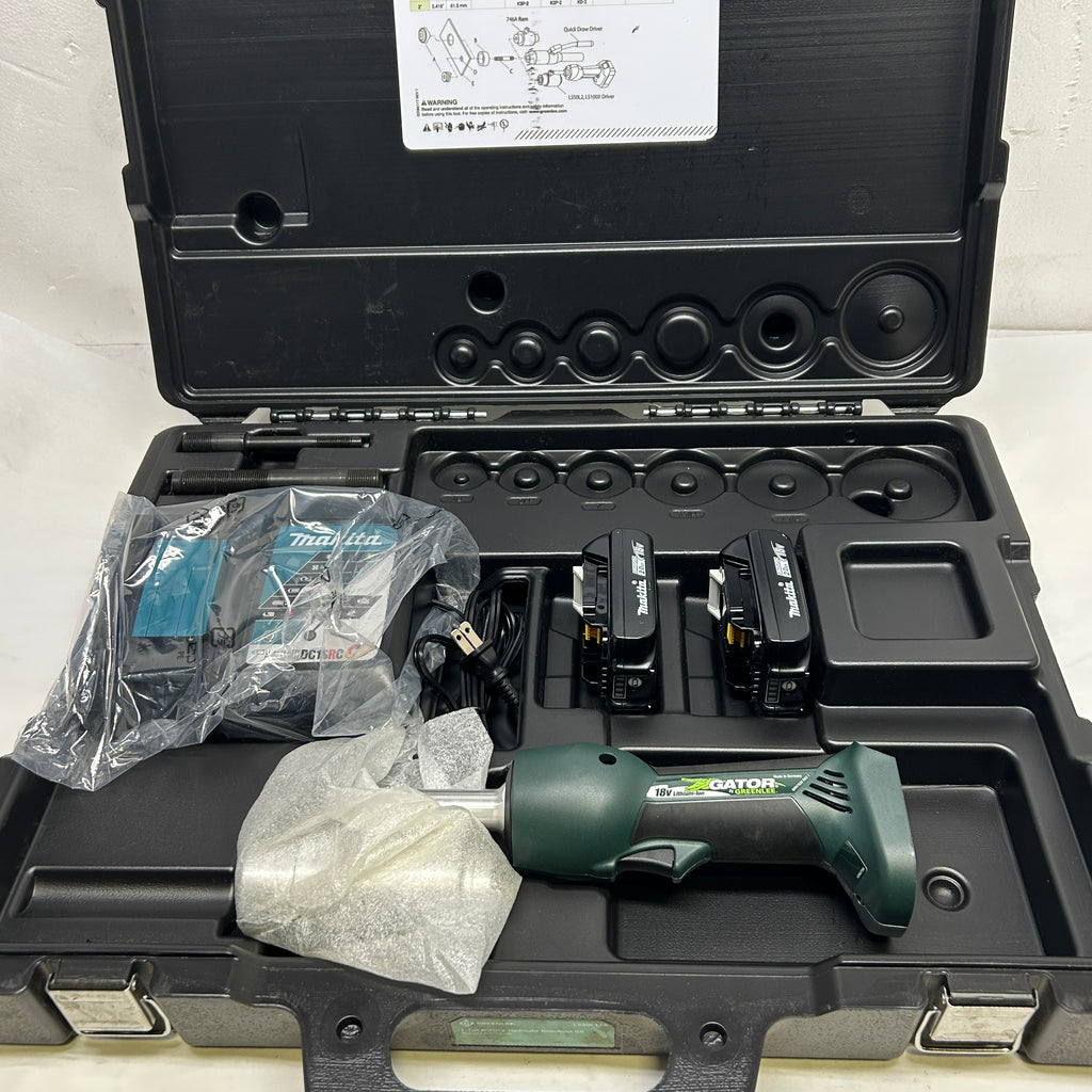 GREENLEE 7 TON BATTERY POWERED HYDRAULIC KNOCKOUT DRIVER MISSING DIES  LS50L11A