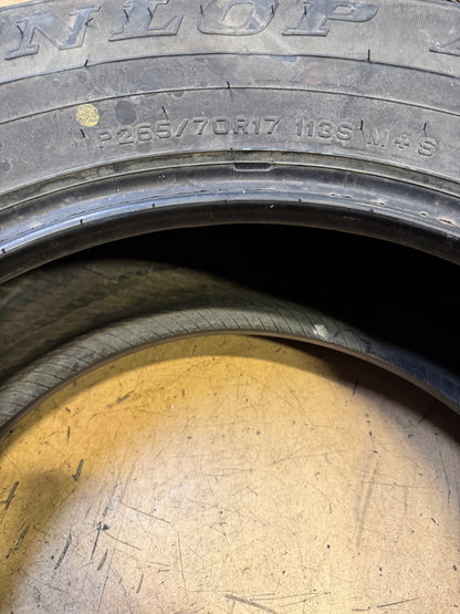 NOS DUNLOP GRANDTREK AT20 BSW P 265 70 17 113S ALL SEASON TIRE 290105041