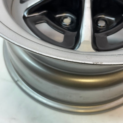 WHEEL VINTIQUES 50 SERIES SS396 SILVER WITH BLACK PAINTED SLOT WHEELS 15X8 5X4.75