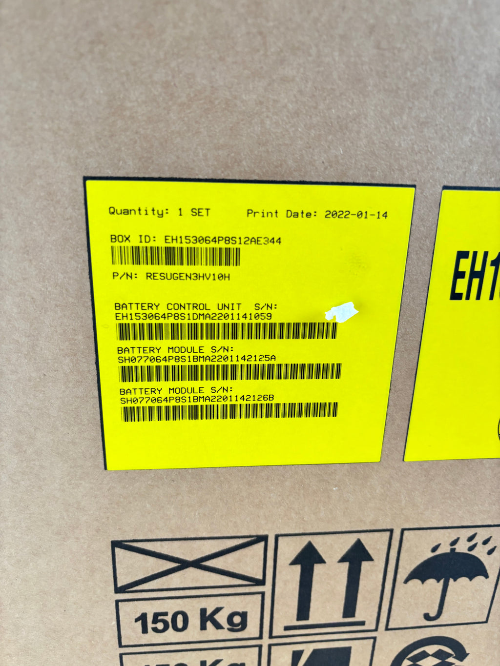 LG ENS EH153064P8 9.6KWH LITHIUM-ION BATTERY EH153064P8S1 JH5