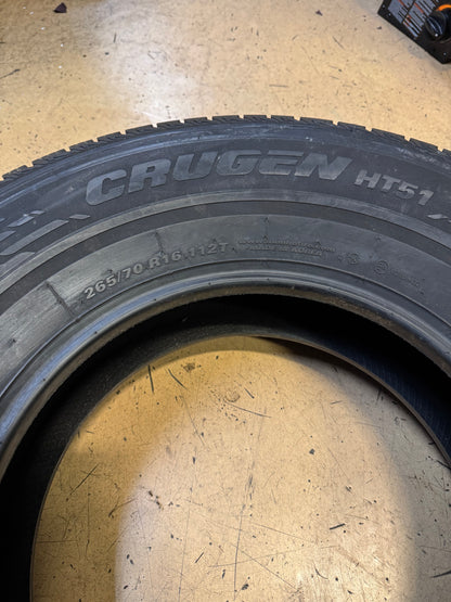 2 NOS KUMHO CRUGEN HT51 BSW P 265 70 16 112T ALL WEATHER TIRE 2181953
