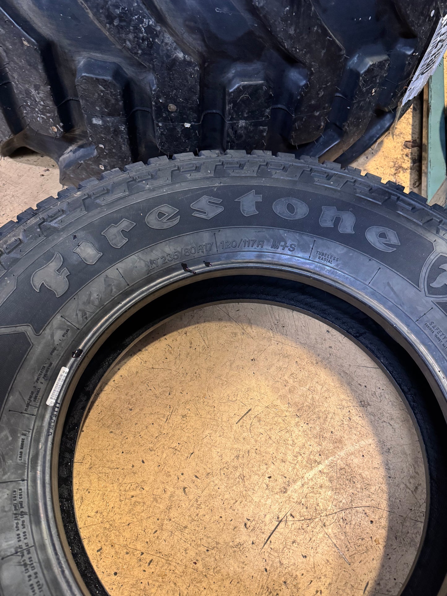 2 FIRESTONE TRANSFORCE AT2 BSW LT 235 80 17 120/117R 10PLY ALL SEASON TIRE 000185