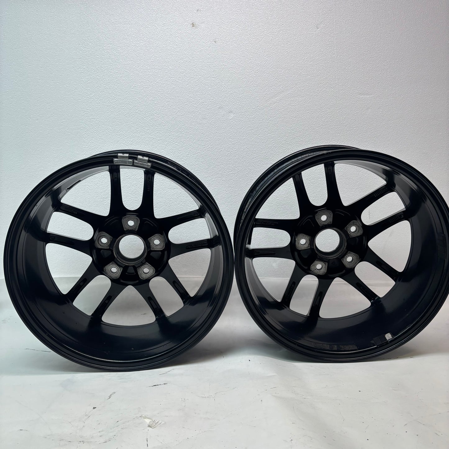 4 USED PORSCHE STAGGERED WHEEL SET F-17X6.5 ET 55 R- 17X12 ET 50 98736212601 98736212206