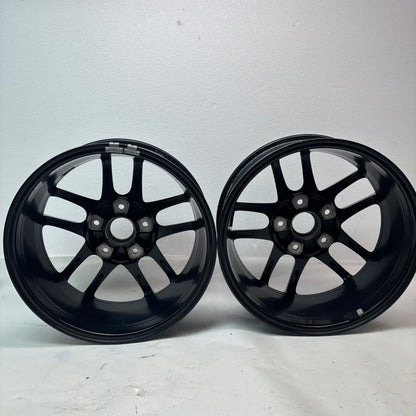 4 USED PORSCHE STAGGERED WHEEL SET F-17X6.5 ET 55 R- 17X12 ET 50 98736212601 98736212206
