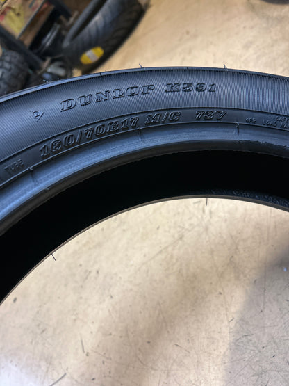 NOS DUNLOP K591 HARLEY DAVIDSON BSW 160 70 17 73V REAR TIRE 45146085