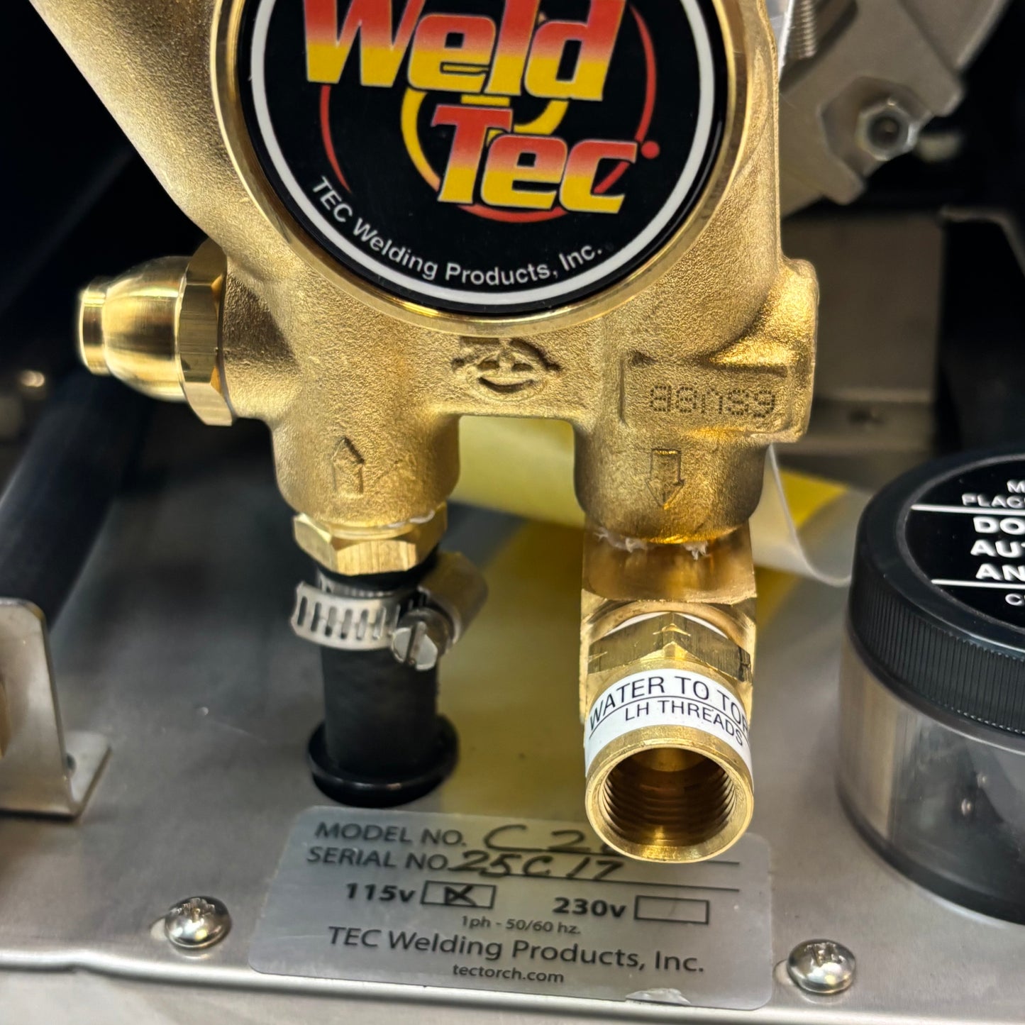 WELDTEC C20 WATER COOLER, PREMIUM, BRONZE PUMP, 115 VOLT, 2 GAL TANK