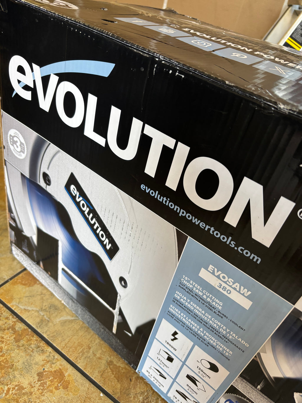 EVOLUTION POWER TOOLS 14-INCH CHOP SAW 15-AMP MOTOR  0-45" ‎080-0004 KSL ONLY