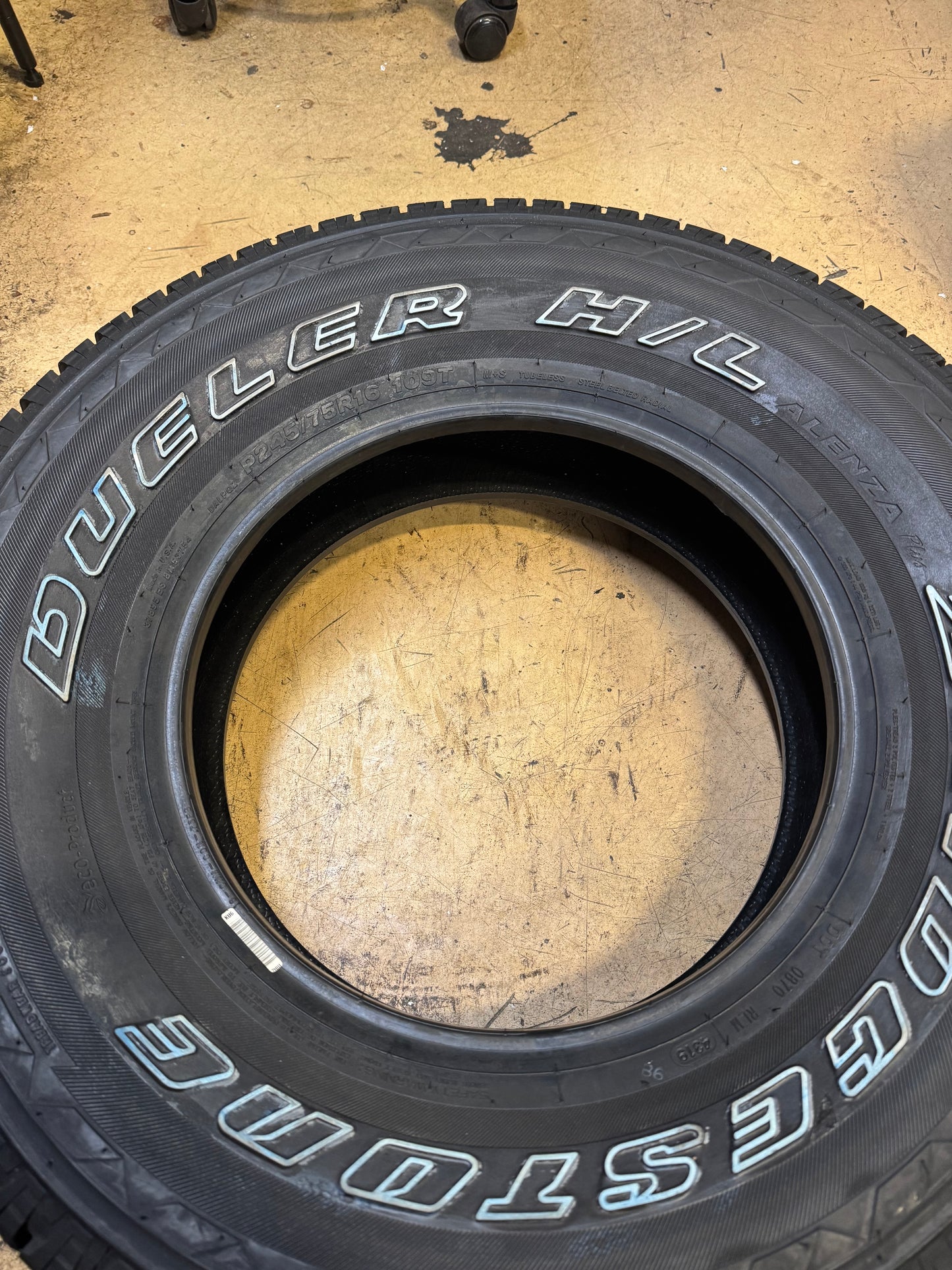 2 NOS BRIDGESTONE DUELER H/L ALENZA PLUS OWL P 245 75 16 109T ALL SESON TIRE 000431