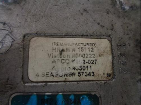 REMANUFACTURED  USED 4 SEASONS 57343 AC COMPRESSOR FOR VARIOUS PORSCHE MODELS R1-1