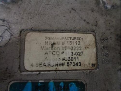 REMANUFACTURED  USED 4 SEASONS 57343 AC COMPRESSOR FOR VARIOUS PORSCHE MODELS R1-1