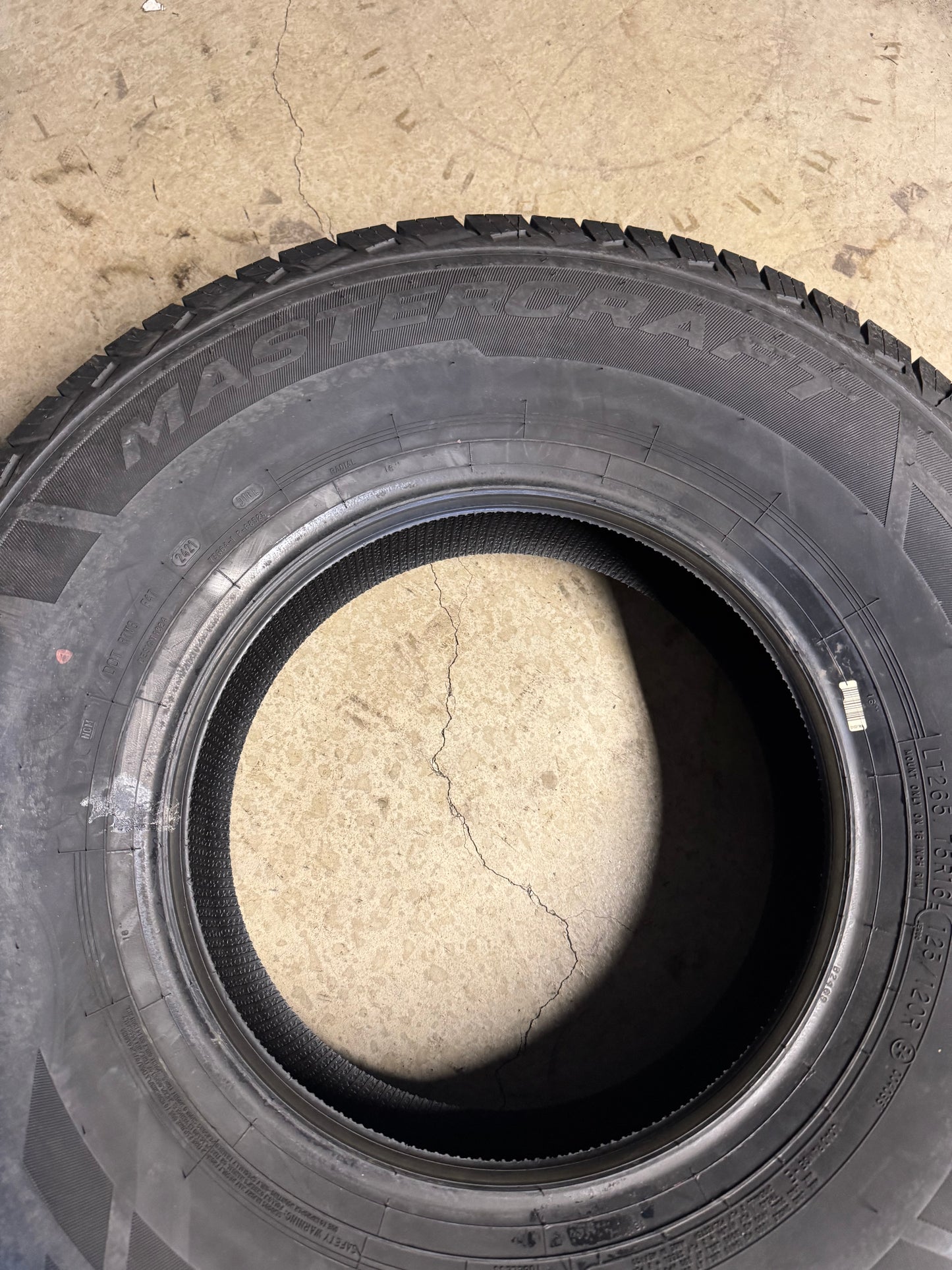 NOS MASTERCRAFT STRATUS HT BSW LT 265 75 16 123/120R 10PLY TIRE 175075002