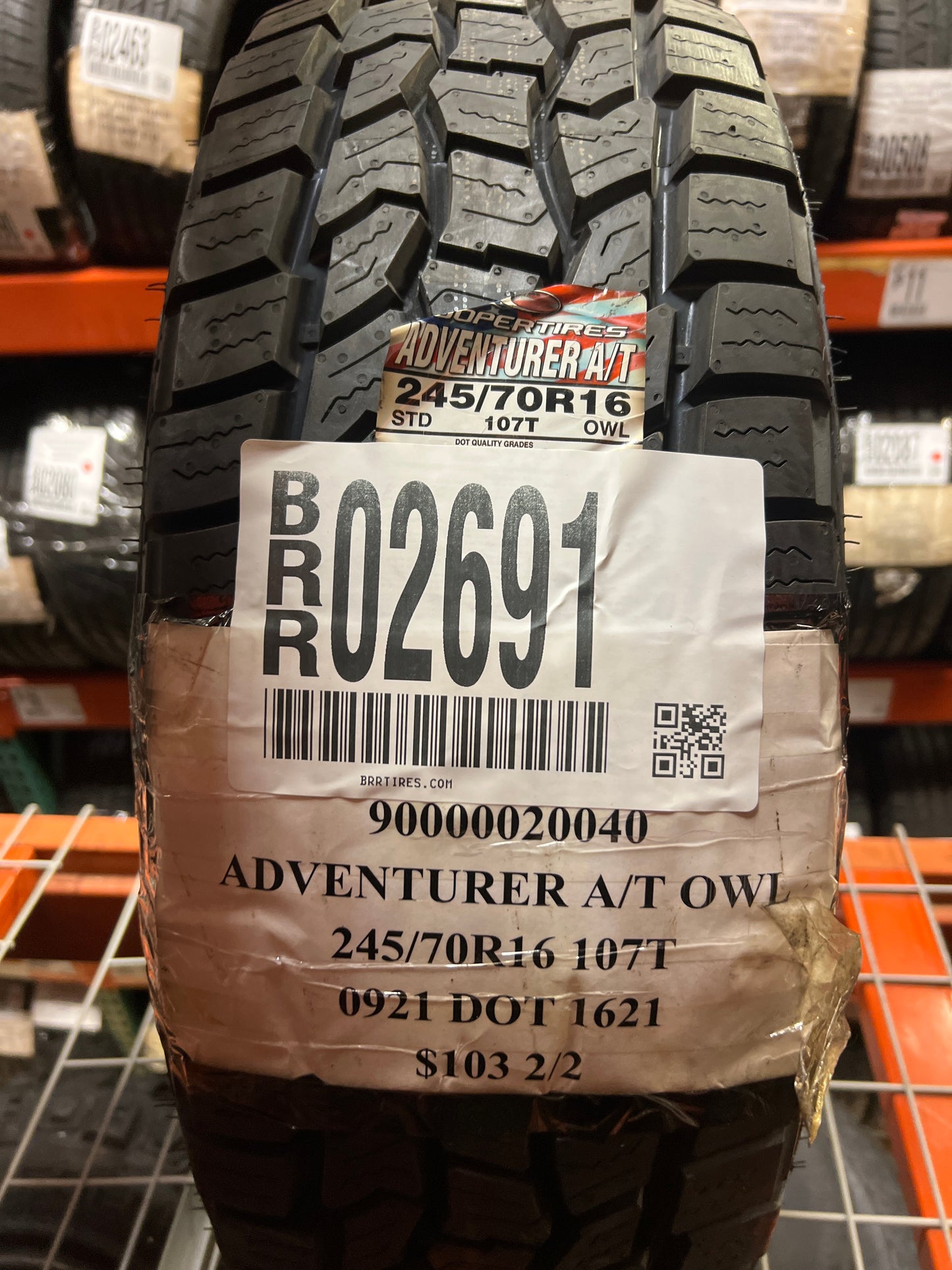 2 NEW COOPER ADVENTURER A/T OWL 245 70 16 107T SL ALL TERRAIN TIRES 90000020040