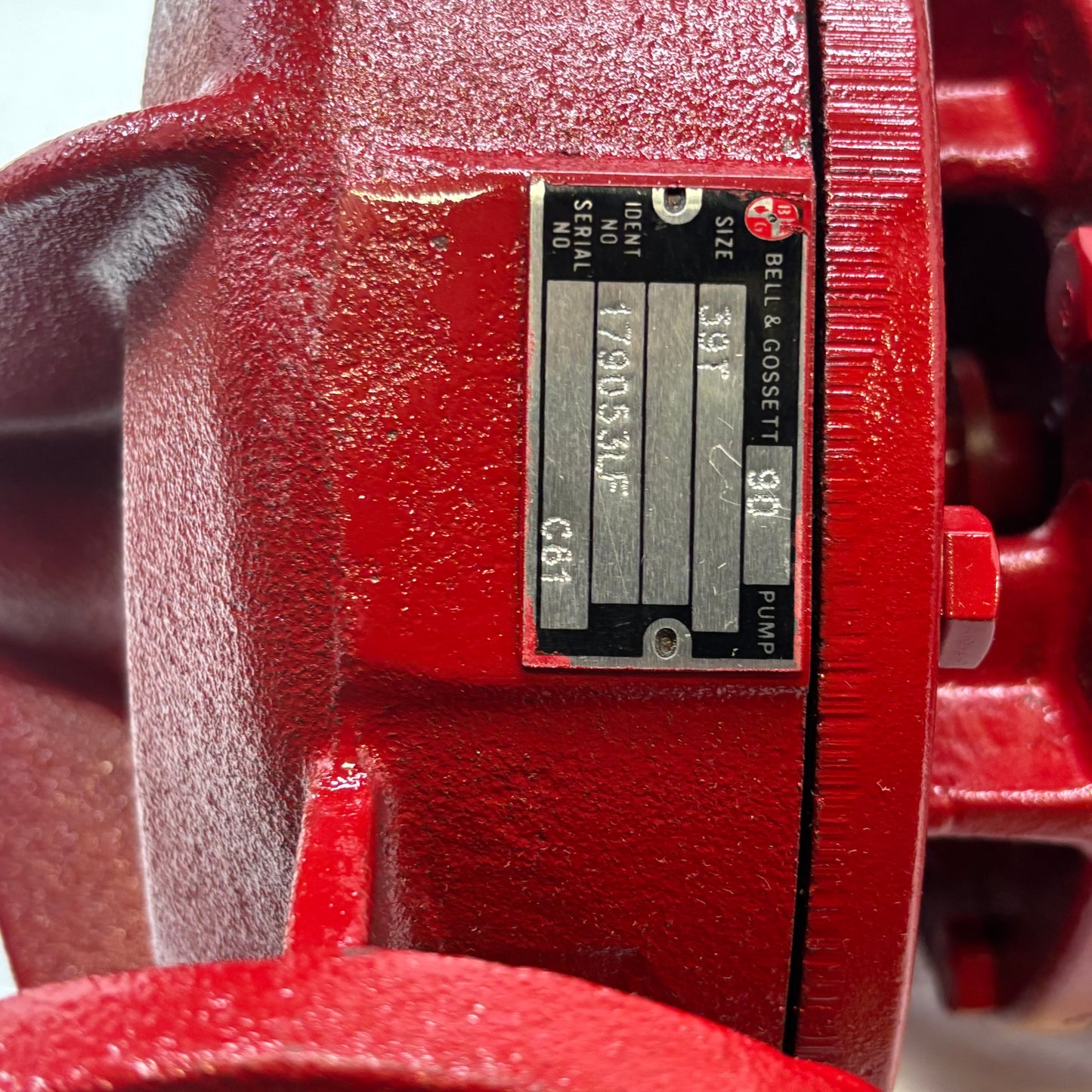 BELL AND GOSSET 90-39T PUMP 1 HP MOTOR 20 179053LF