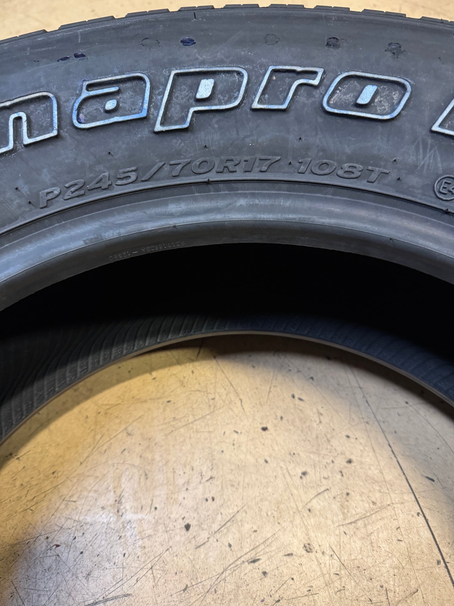 2 HANKOOK DYNAPRO HT OWL P 245 70 17 108T HIGHWAY TERRAIN TIRE 1011345