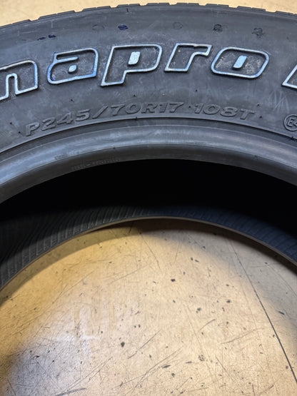 2 HANKOOK DYNAPRO HT OWL P 245 70 17 108T HIGHWAY TERRAIN TIRE 1011345