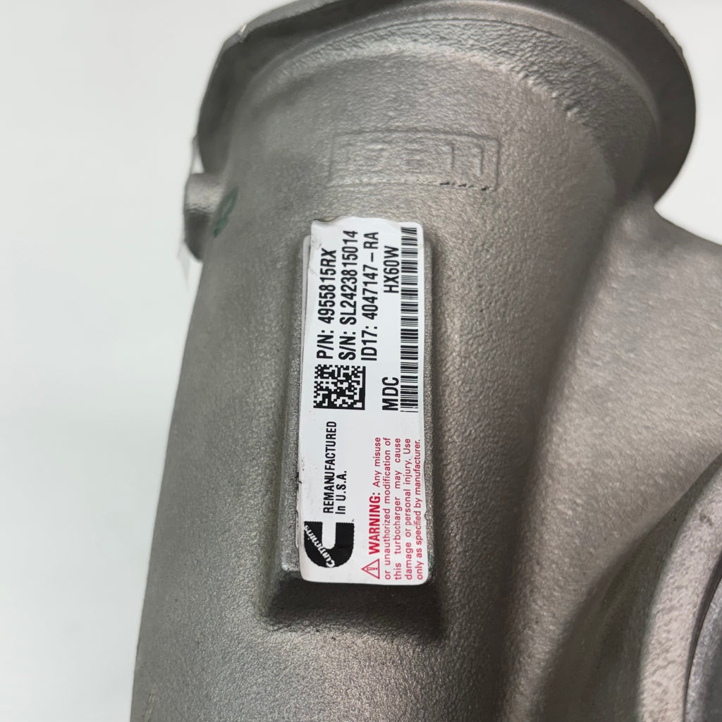 REMANUFATURED CUMMINS TURBOCHARGER HX60W 4955815RX