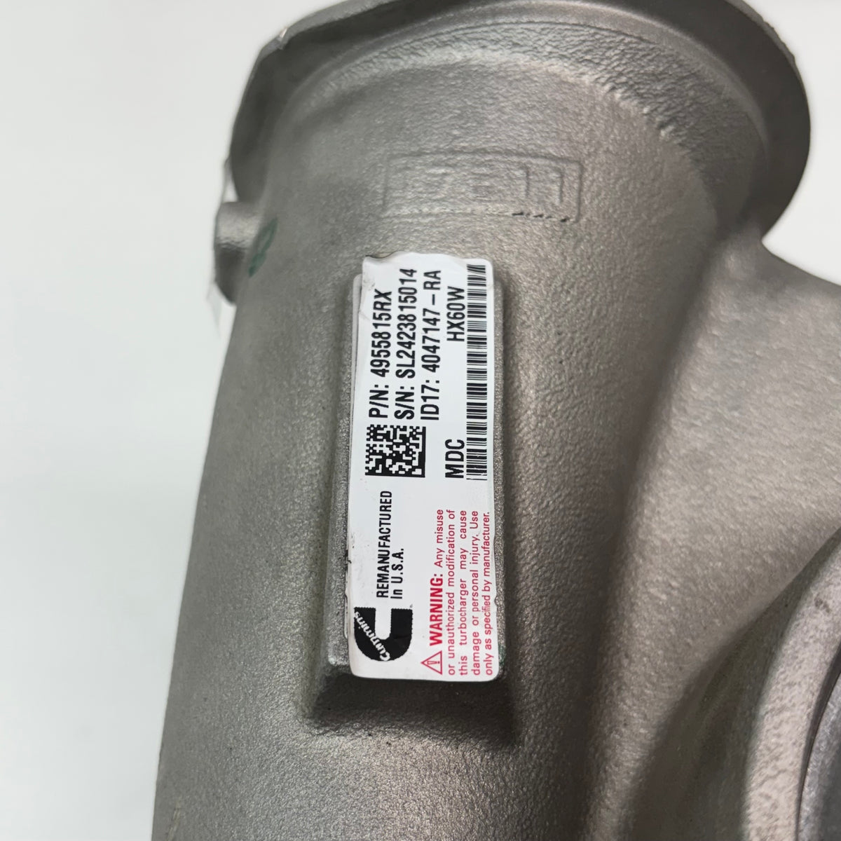 REMANUFATURED CUMMINS TURBOCHARGER HX60W 4955815RX