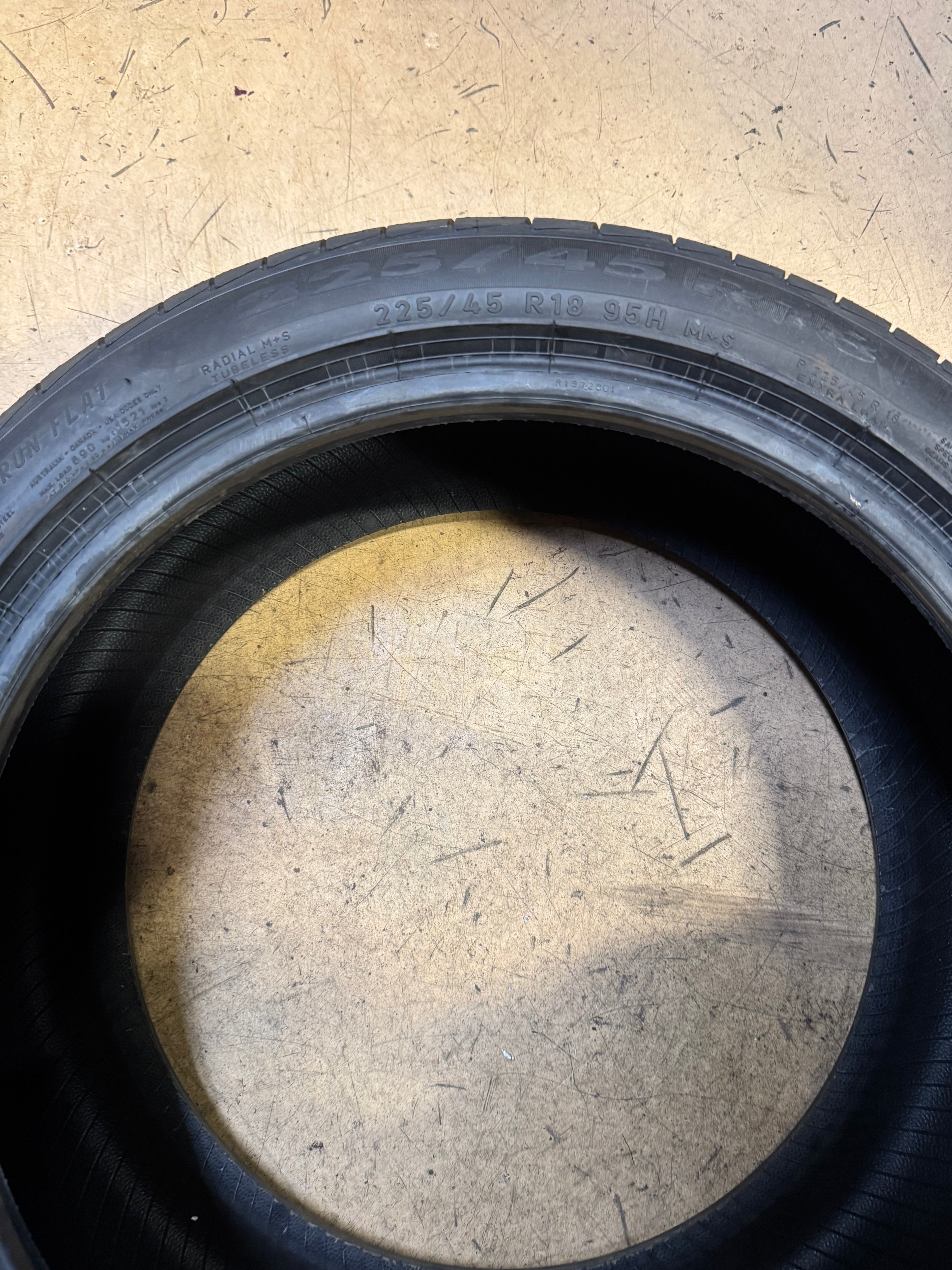 2 PIRELLI CINTURATO P7 A/S (MOE) RUNFLAT BSW P 225 45 18 98H XL TIRE 2374200