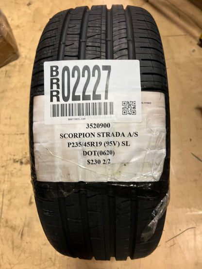 2 NEW PIRELLI SCORION STRADA A/S P 235 45 19 95V SL ALL SEASON  TIRE  3520900