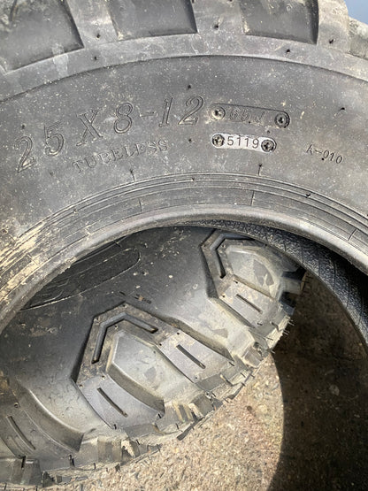 NOS SUNF A010  25 8 12 65J 6PLY ATV/UTV TIRE 250812