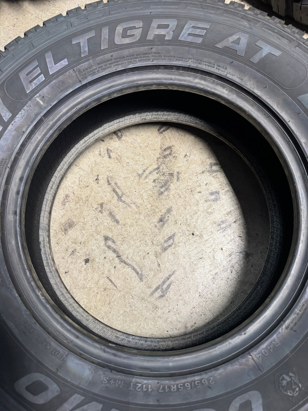 2 NOS COSMO EL TIGRE AT BSW P 265 65 17 112T ALL TERRAIN TIRE I0086338