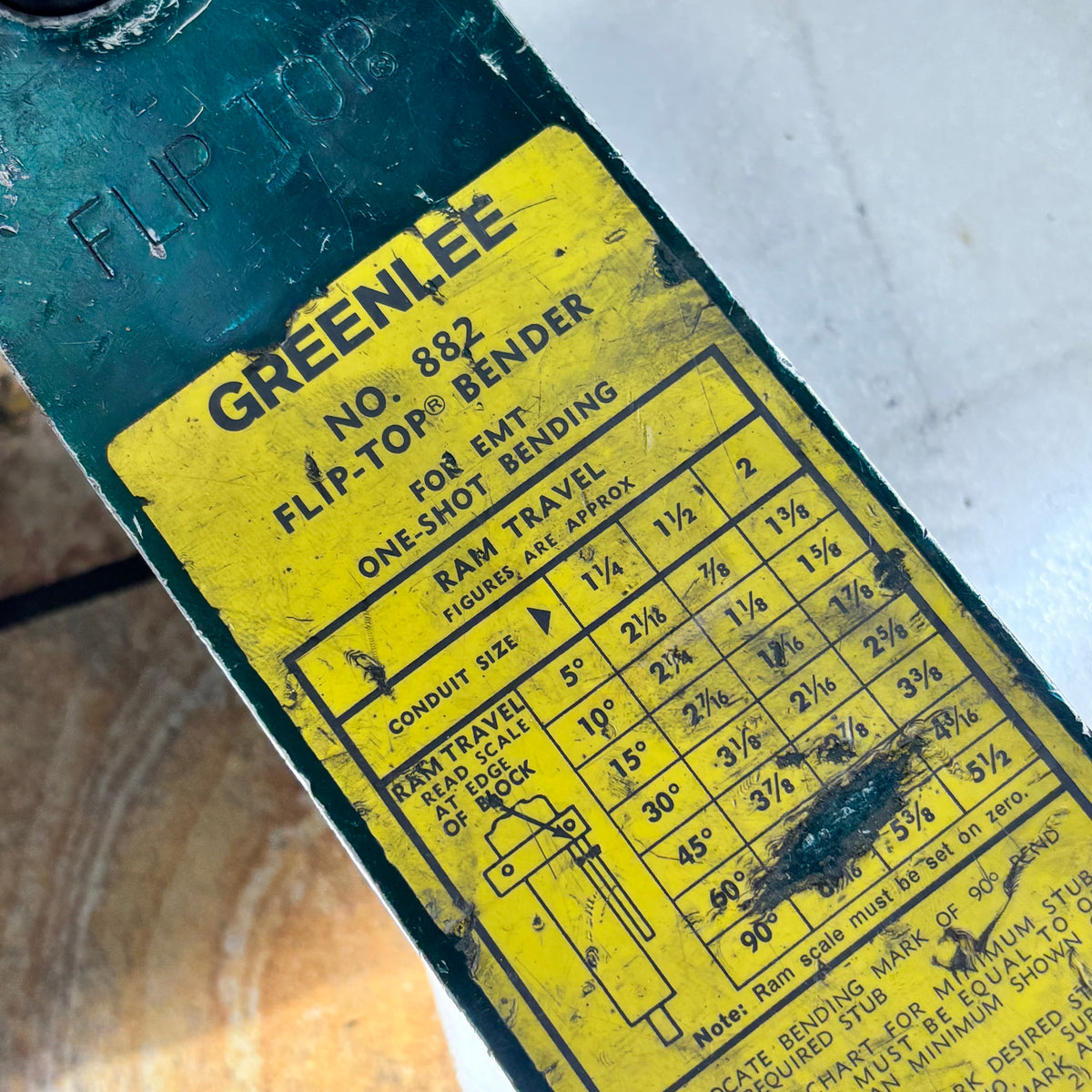 USED GREENLEE 880 HYDRAULIC BENDER FOR 1/2IN. TO 2IN. RIGID CONDUIT