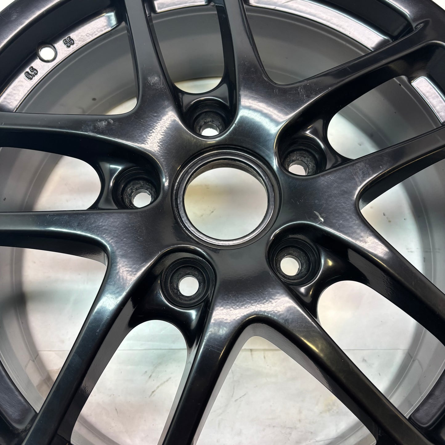 4 USED PORSCHE STAGGERED WHEEL SET F-17X6.5 ET 55 R- 17X12 ET 50 98736212601 98736212206