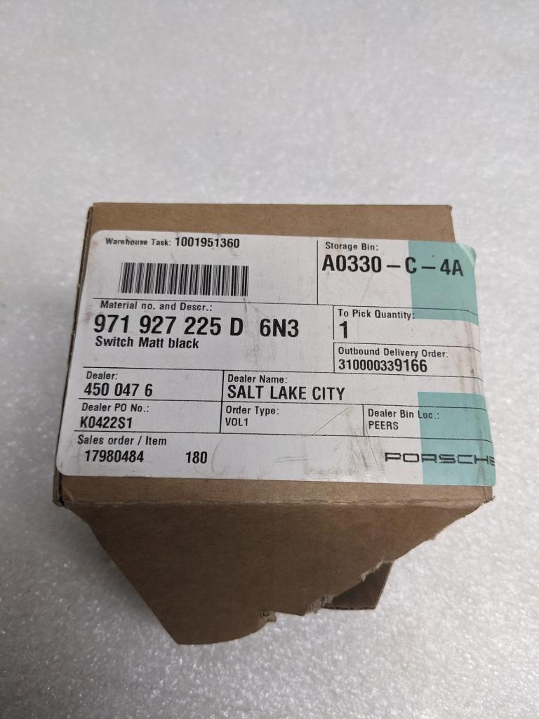 PORSCHE 971927225D6N3 ELECTRONIC PBRAKE SWITCH FOR 19-23 CAYENNE NEW PGB2TA