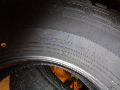 TRAVELSTAR TERRENO A/T BSW P 265 70 17 115T SL ALL TERRAIN TIRE LL-SUV041 CQ1