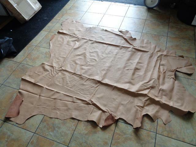 Leather Hide 39.28 Square Feet 3.65 Square Meters Beige NEW SR