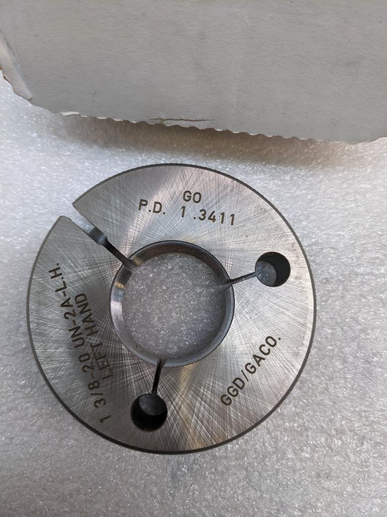 GAGE ASSEMBLY 1 3/8-20 UN-2A LEFT HAND GO CHROME THREAD GAUGE 1 .3411 NEW R22T9