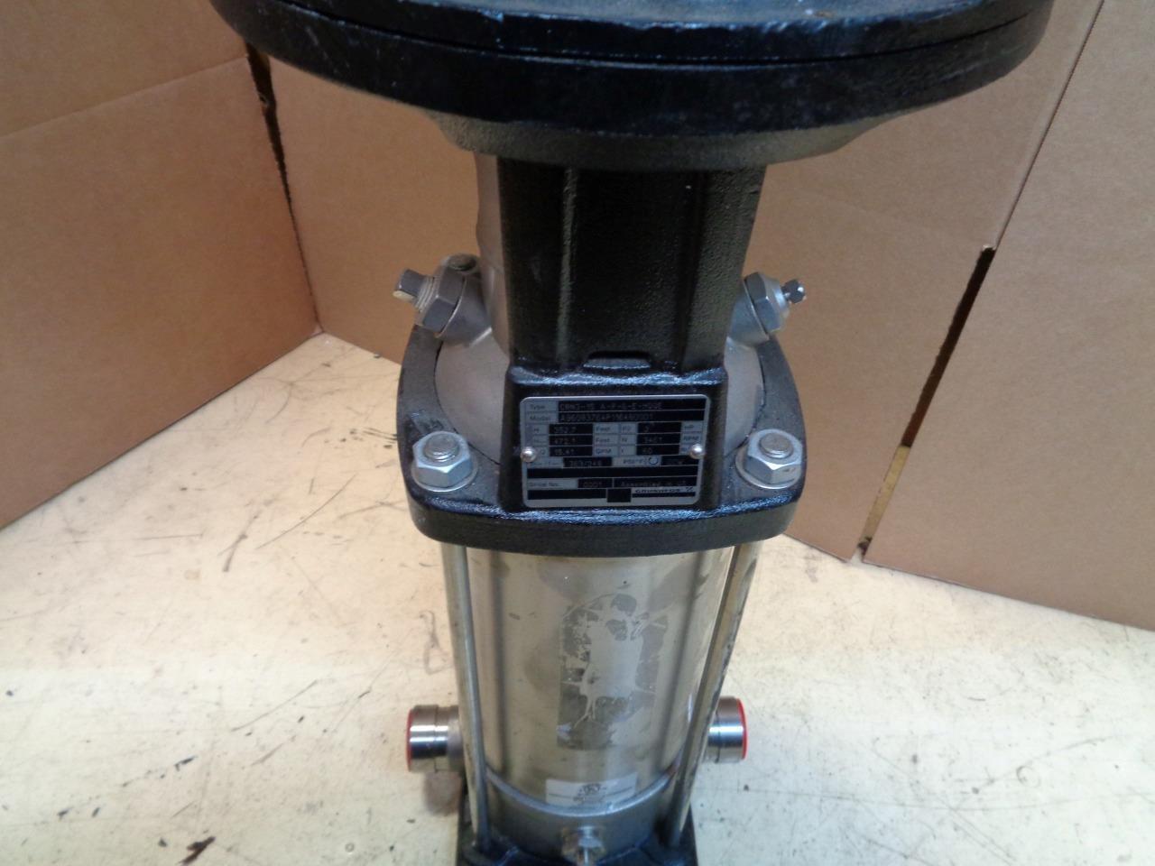 GRUNDFOS CRN3-15 APGE HQQE 96083764 3HP 3461RPM 1-1/4" NPT CENTRIFUGAL PUMP J2