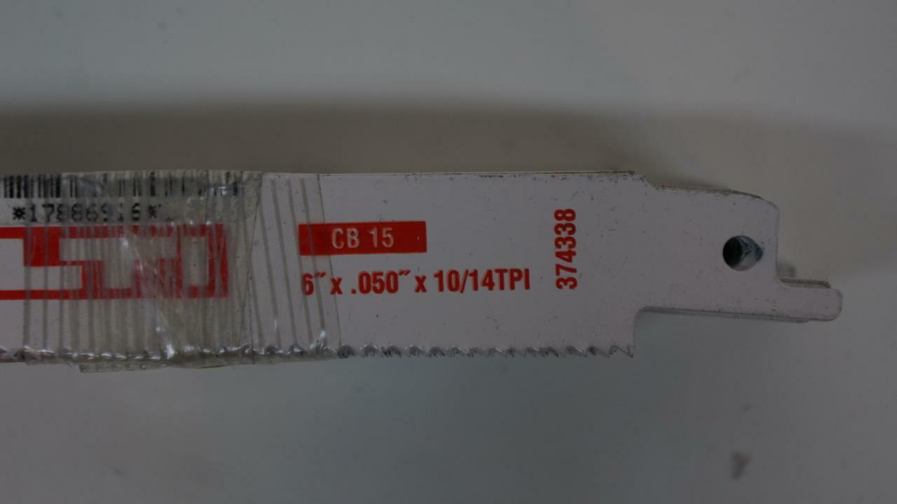 NEW 20 PACK OF HILTI 6 INCH RECIPROCATING SAW BLADES 10/14 TPI 374338 SP2T1