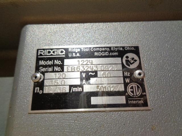 RIDGID 1224 PIPE THREADING MACHINE WITH 1/4"-2" UNIVERSAL DIE HEAD NEW B2